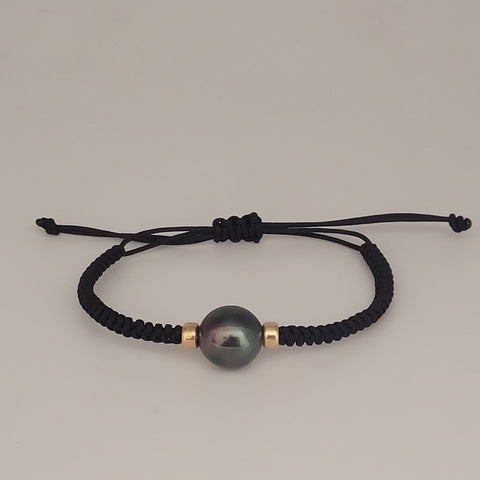 Dark Tahitian cultured pearl bracelet 12-13mm in 18K Gold (Pinctada margaritifera) — The South Sea Pearl