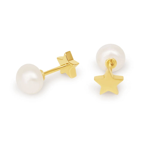 Freshwater cultured pearl earrings 7.5-8mm in .925 sterling silver (Pinctada maxima) — The South Sea Pearl