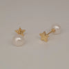 Reversible Cultured Pearl Earrings in Gold Plated Silver 925 | The South Sea Pearl |  The South Sea Pearl