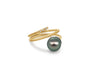 Ring of a Tahiti Pearl 9 mm AAA, Diamonds and 18K Solid Gold | The South Sea Pearl |  The South Sea Pearl