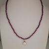 Ruby Precious Stones Necklace, Cultured Pearl, 18K Yellow Gold |  The South Sea Pearl |  The South Sea Pearl