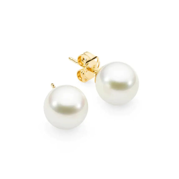 South Sea Pearls 12 mm 18 Karat Gold Earrings | The South Sea Pearl |  The South Sea Pearl