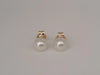 Stud Earrings White South Sea Pearls, Diamonds, 18K Yellow Solid Gold | The South Sea Pearl |  The South Sea Pearl
