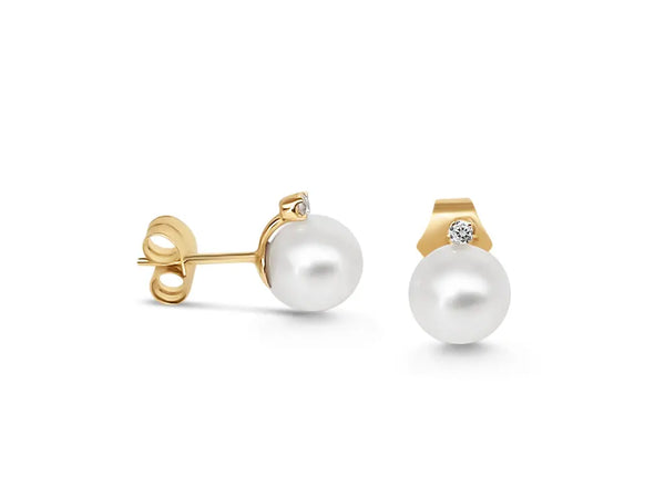 南洋真珠ピアス — ゴールド＆ホワイト、18K – The South Sea Pearl