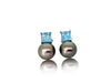Stud Earrings of a Tahiti Pearls AAA Quality, size 9 mm, Precious Stones, 18K Solid Gold | The South Sea Pearl |  The South Sea Pearl