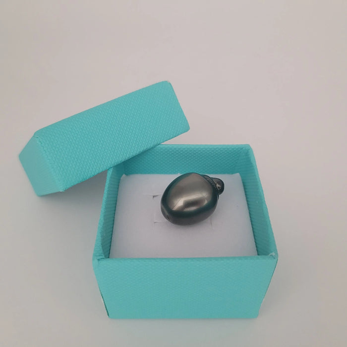 Tahiti Loose Pearl large 15 x 20 mm Dark Color Tear-Drop Shape | The South Sea Pearl |  The South Sea Pearl