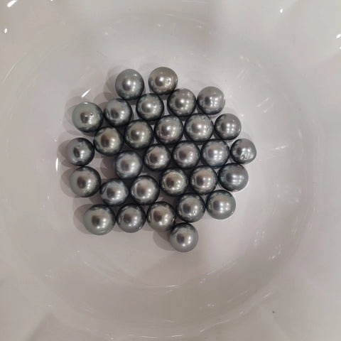 Loose dark Tahitian cultured pearls 10-11mm semi-round in .925 sterling silver (Pinctada margaritifera) — The South Sea Pearl