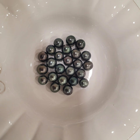 Loose dark Tahitian cultured pearls 11-12mm semi-round (Pinctada margaritifera) — The South Sea Pearl