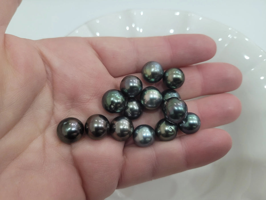Tahiti Loose Pearls 11-12 mm Natural Dark Multicolor and very high Luster | The South Sea Pearl |  The South Sea Pearl
