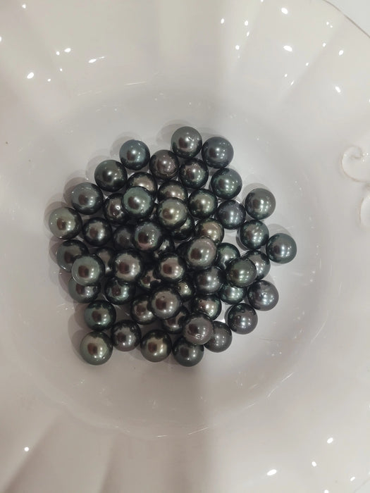 Tahiti Loose Pearls 11-12 mm Round Dark Natural Color and Very High Luster and Orient | The South Sea Pearl |  The South Sea Pearl