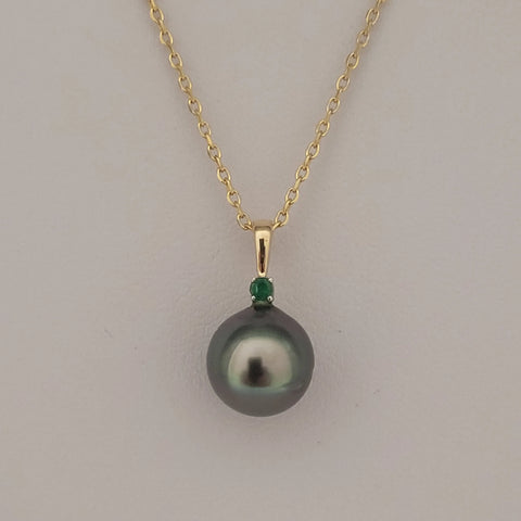 Dark Tahitian cultured pearl jewellery 9-10mm round (Pinctada margaritifera) — The South Sea Pearl