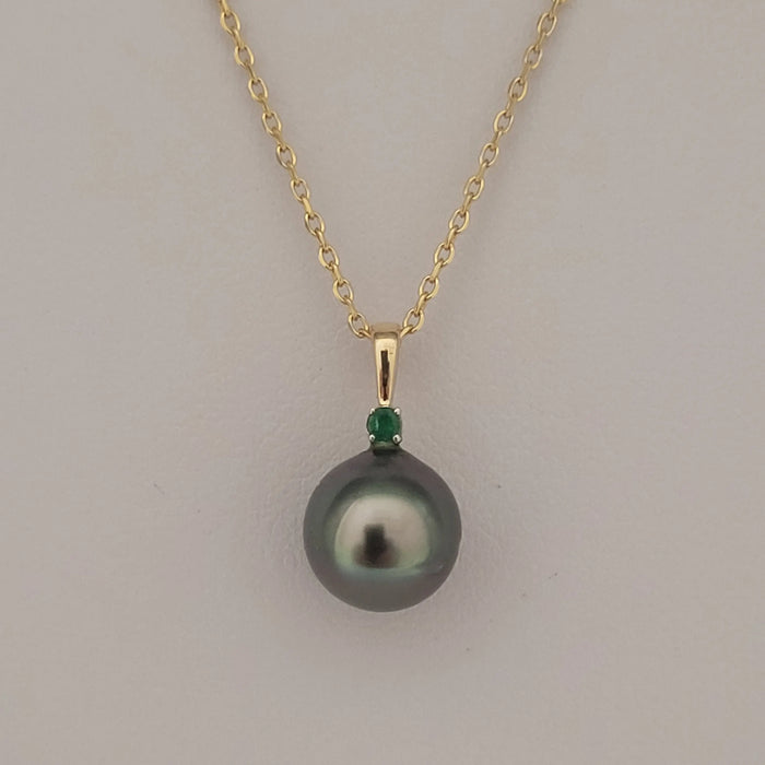 Tahiti Pearl 9-10 mm Round shape high Luster and dark  color, Emerald Precious Stone | The South Sea Pearl |  The South Sea Pearl