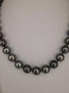 Tahiti Pearl Necklace 10-11 mm Dark Color, 18K Solid Gold Clasp | The South Sea Pearl |  The South Sea Pearl