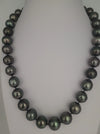 Tahiti Pearl Necklace 12-14 mm Dark Natural Color and High Luster 18K Gold Clasp | The South Sea Pearl |  The South Sea Pearl