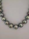 Tahiti Pearl Necklace 12-14 mm Very High Luster Dark Green Color  18K Solid Gold Clasp | The South Sea Pearl |  The South Sea Pearl