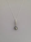 Tahiti Pearl Round AAA 8-9 mm Pendant in Silver 925 | The South Sea Pearl |  The South Sea Pearl