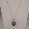 Tahiti Pearl Tear-Drop 17 x 15 mm Dark Color Pendant Necklace | The South Sea Pearl |  The South Sea Pearl
