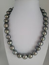 Tahiti Pearl necklace 12-14 mm Dark Grey Color and High Luster |  The South Sea Pearl |  The South Sea Pearl