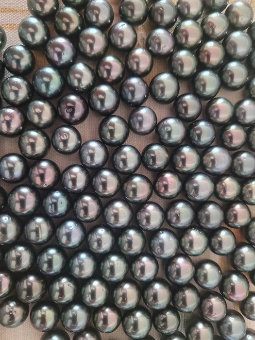 Tahiti Pearls 11-12 mm AA Quality Dark Multicolor and High Luster Round Shape | The South Sea Pearl |  The South Sea Pearl