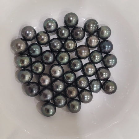 Tahiti Pearls 12-13 mm Dark Color, Very High Luster, Semi-Round |  The South Sea Pearl |  The South Sea Pearl