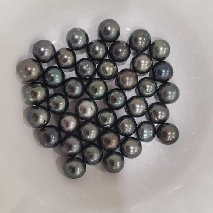 Tahiti Pearls 12-13 mm Dark Color, Very High Luster, Semi-Round |  The South Sea Pearl |  The South Sea Pearl