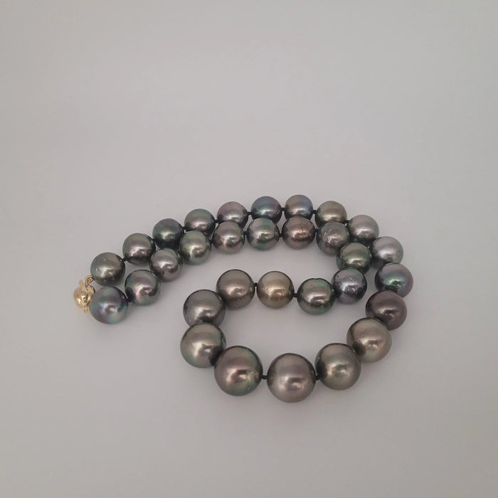Tahiti Pearls 12-14 mm Round Very High Luster 18K Gold Clasp | The South Sea Pearl |  The South Sea Pearl