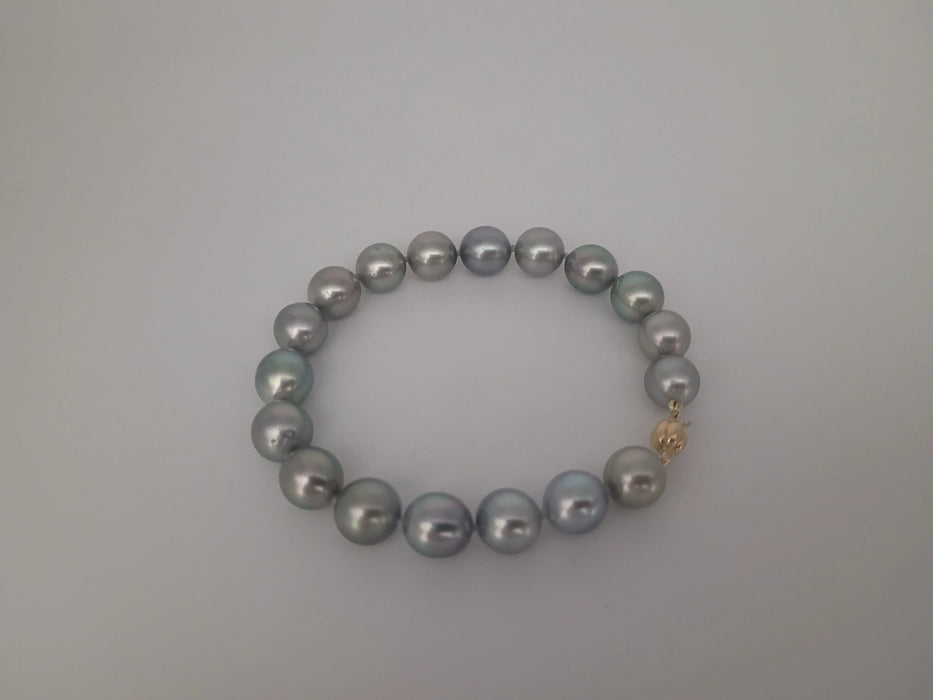 Tahiti Pearls Bracelet 9-10 mm AAA, 18K Gold Clasp | The South Sea Pearl |  The South Sea Pearl