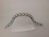 Tahiti Pearls Bracelets of 9-10 mm AAA Quality Natural Silver Color 19 cm long 18K Gold Clasp | The South Sea Pearl |  The South Sea Pearl