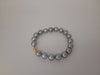 Tahiti Pearls Bracelets of 9-10 mm AAA Quality Natural Silver Color 19 cm long 18K Gold Clasp | The South Sea Pearl |  The South Sea Pearl