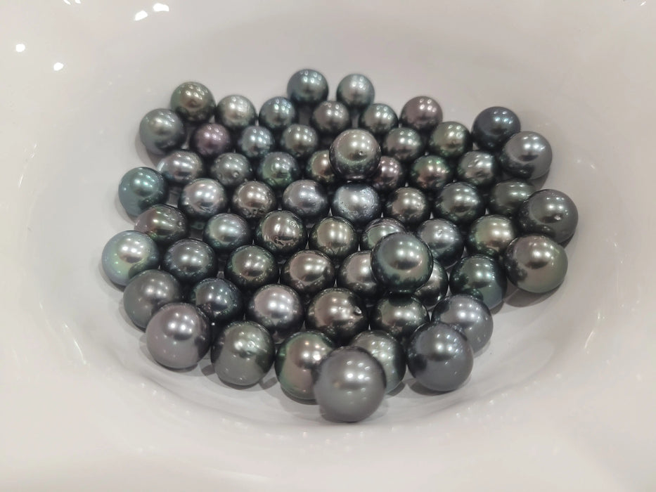 Tahiti Pearls Loose 10-11 mm Round Dark Natural Color and High Luster | The South Sea Pearl |  The South Sea Pearl