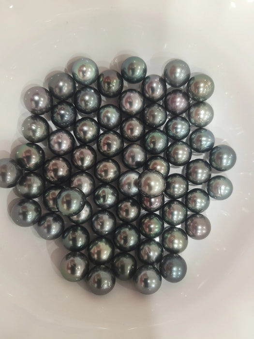 Tahiti Pearls Loose 10-11 mm Round Dark Natural Color and High Luster | The South Sea Pearl |  The South Sea Pearl