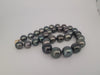 Tahiti Pearls Necklace 12-14 mm Round High Luster, dark color, 18K gold clasp | The South Sea Pearl |  The South Sea Pearl