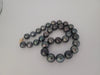 Tahiti Pearls Necklace 12-14 mm Round High Luster, dark color, 18K gold clasp | The South Sea Pearl |  The South Sea Pearl