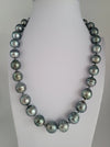 Tahiti Pearls Necklace large size 12-14 mm of Dark Natural Color |  The South Sea Pearl |  The South Sea Pearl