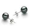 Tahitian Pearl Earrings in 925 Sterling Silver - Sizes from 9-11mm | The South Sea Pearl |  The South Sea Pearl