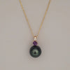 Tahti Pearl, Diamond, Amethyst, 18K Gold Pendant Necklace | The South Sea Pearl |  The South Sea Pearl