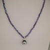 Tanzanite Precious Stones Necklace, Tahiti Pearl, Diamond, White Gold 18K |  The South Sea Pearl |  The South Sea Pearl