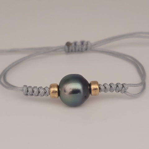 Dark Tahitian cultured pearl bracelet 10mm in 18K Gold (Pinctada margaritifera) — The South Sea Pearl