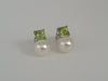 Akoya Cultured Pearls, Precious Stones Peridot, 18K White Gold - MIMUKA