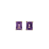 Amethyst Precious Stones 18K Gold Pearl Earrings Stud - MIMUKA