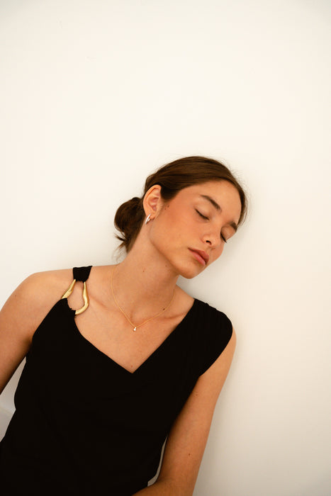 Aros Pendientes Plata 925 Rodiada Blanco y Circonitas - MIMUKA