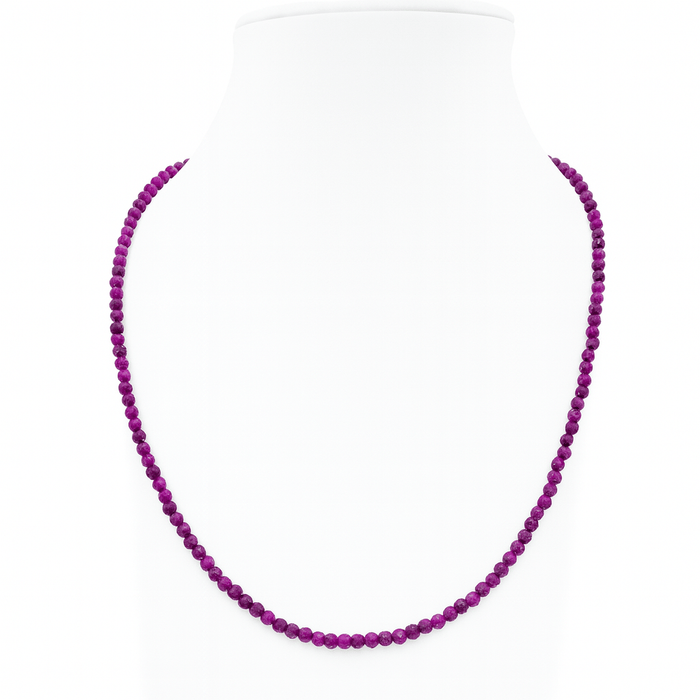 Collar de Piedras Preciosas, Rubí, Zafiro, Esmeralda, Amatista, 45 cm, Cierre Mosquetón, Ajustable - MIMUKA