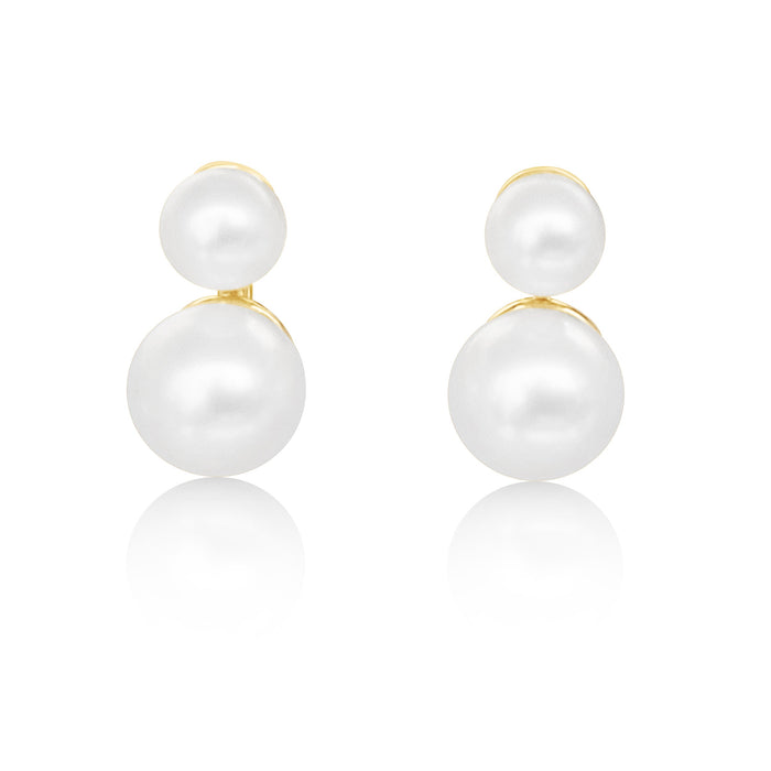Cultured Pearl Earrings Yellow Gold 9K - MIMUKA