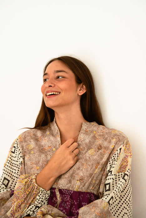 Green Amethyst Baguette Yellow Gold 14K Ring - MIMUKA