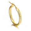 Hoop Earrings in Silver 925 Gold Plated 26 x 23 mm Oval Shape - MIMUKA