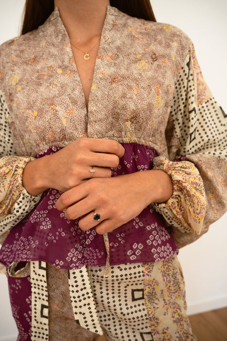 London Blue Teardrop 10 x 8 mm 3.5 Carats Yellow Gold 14K Ring - MIMUKA