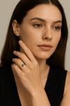Natural Emerald 18K Gold Ring - MIMUKA