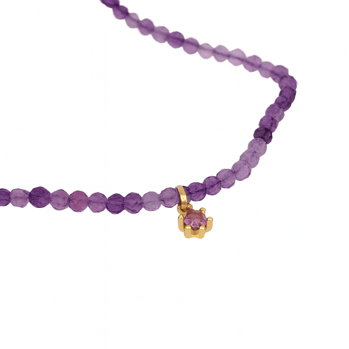 Necklace crafted from natural gemstones and fine 18K yellow gold. - MIMUKA