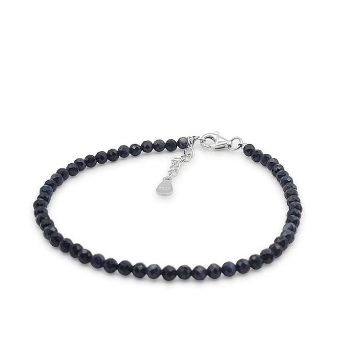 Pulsera de Piedras Preciosas Rubí, Zafiro, Esmeralda y Amatista, 3 mm ,ajustable, Cierre de Mosquetón - MIMUKA