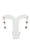Tahiti Pearl and Diamond Long Earrings Yellow Gold 18K - MIMUKA